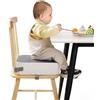 TOTIDYH Rialzo per sedia da pranzo, 10 cm, in poliuretano, lavabile, per tavolo da pranzo, cuscino per tavolo da pranzo, cuscino per bambini, con 2 cinghie regolabili (grigio + bianco)