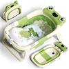 COOSEYA Vasca Neonato Bagnetto, Vasca Neonato Con Supporto Da Bagno 0, Verde