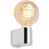 BRILONER - Lampada a specchio da bagno IP44 protezione dagli spruzzi d'acqua, E27 max. 10W, lampada da bagno, lampada a specchio da bagno, lampada da parete da bagno, 4,5 x 8 x 9,5 cm, cromo