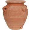 Biscottini Set 2 Vasi terracotta artigianali 16x20x16 cm - Vaso terracotta interno ed esterno - Vasetti piante grasse Made in Italy