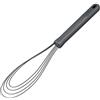 Zyliss Frusta piatta, in paglia di grano sostenibile/silicone, frusta a mano con testa in silicone resistente al calore, adatta per pentole antiaderenti, grigio Beluga, 30 cm x 7 cm