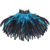 BBOHSS Uomini Piume Scialle Scialle Mantello Moda Punk Gotico Carnevale Halloween Ballo Harness Accessorio (Blu cielo A)