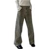 Generico Jeans Leopardati Donna a Gamba Larga Pantaloni con Stampa Leopardata Pantaloni Fancy Pants Fashion Hip Hop Jeans da Strada Stile Hip Hop Vintage in Cotone Largo Casual Pantaloni