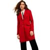 Motivi: Cappotto Monopetto in Panno Misto Lana Rosso. 42 Stagione Autunno Inverno 2024