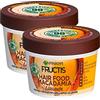 Garnier 2x Garnier Fructis Maschera Per Capelli Hair Food 3in1 Lisciante Macadamia - 2 Barattoli da 390ml