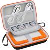 Lacdo Custodia Hard Disk Esterno per LaCie Rugged/Rugged Mini/Rugged Thunderbolt USB-C External Hard Drive Portable HDD LAC9000298 1TB 2TB 4TB 5TB EVA Borsa da viaggio protettiva, Nero+Orange