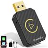 soleilx Adattatore Wireless Carplay & Android Auto per Sistemi Multimediali Auto - Converte da Cablato a Wireless, USB C/A, Plug & Play, Mini Nero