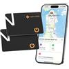 NOVOO Air Tag Card Wallet Tracker Thin 1.6mm, 6 Anni Durata Della Batteria, IP68 Impermeabile, Smart Tag Compatibile con Apple Dov'è(solo iOS), Wallet Tracker per Borsa, Bagaglio, Passaporto, 2 Pezzo