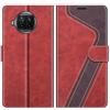 MOBESV Custodia per Xiaomi Mi 10T Lite, Cover a Libro Magnetica Custodia in Pelle per Xiaomi Mi 10T Lite, Elegante Rosso