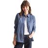 Cecil B345437 Blusa a Righe, Mid Blouse Blue, XL Donna