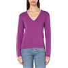 United Colors of Benetton Maglia Scollo V M/L 1091D4625 Maglione, Viola 007, L Donna