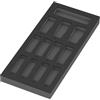 Wera 9825 Termoformato in spugna per Zyklop C, 1/2, chiavi a bussola Impaktor Deep Set 1, senza utensili, 172 x 30 x 392 mm