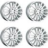 Carmani 4x Cerchi Carmani 17 Fritz 8,0x18 ET45 5x112 white silver compatibile con Mercedes A B C-Coupé C CL CLA E EQA EQB GLA GLB GLK S Viano Vito