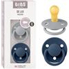 BIBS De Lux Ciuccio, 0-6 mesi, confezione da 2, Cloud/Steel Blue