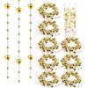 IOPJLK 18 Pezzi Stringa di Perle Artificiali per Candele Galleggianti, Fili di Finte Perle per Il Riempimento di Vasi, per Decorazioni per la Casa e per Matrimoni, Accessori per Capelli da Sposa (D'oro)