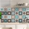 AREDE 32 Pz Adesivi per Piastrelle Bagno e Cucina 15 x 15 cm Autoadesivo Decorazione Adesivo murale in PVC Impermeabile Adesivi Parete mattonelle mosaico stile / T1003