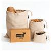 Natürlich Hanf Sacchetti Pane 3 Pezzi | Sacchetti per Pane realizzati al 100% Canapa Naturale | Porta pane in stoffa per mantenere fresco | Portapane riutilizzabile | Linen Bread Bag