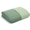 Caleffi - Copriletto Trapuntato Primaverile per letto Matrimoniale - MODERN colore Giada Tinta Unita in Microfibra