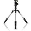 Reflex Camera TLS-TP431 Treppiede compatto da viaggio in alluminio con testa a sfera panoramica per fotocamere DSLR