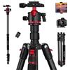MACTREM Treppiede per Fotocamera,MACTREM Treppiede da Viaggio e Monopiede in Alluminio da 74 Pollici/187 cm con Testa a sfera a 360°, Treppiede Leggero per Smartphone, iPad, Canon, Nikon, Sony