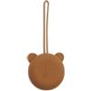 Jollein Scatola portaciuccio in silicone per viaggio - Caramel - Borsa portaciuccio - Ø 7 cm - Porta ciuccio - Marrone