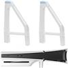 Fuitke Stand for PS5 Slim, Simple Cooling Feet Compatible with Sony PS5 Slim DE UHD Disc Edition Transparent Horizontal Placement Bracket Holder Console Flat Base Stand Holder Easy to Install Disc Edition-A