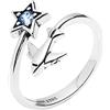 WearTravelers Anello con Aereo in Argento 925 e Zircone Blu - Anello Regolabile Splendida Idea Regalo per Donna Viaggiatrice e per Chi Ama il Mondo dei Viaggi - Modello Rio