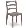 REDÒKASA Sedia in polipropilene modello REA, MADE IN ITALY, impilabile, resistente ai raggi UV, design classico paesano ideale per sala da pranzo, cucina, bar, ristoranti, veranda o giardino (Tortora, 1)