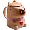 ZONSUSE Tazza Divertente Capibara, Mug Ceramica 3D, Tazza Capybara con Coperchio, Grande Mug da Tè, Tazzas di Caffè Capibara, Regalo Carino per Ragazzi Ragazze Figli Figlie 400ml (Marrone Capybara)
