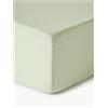 Westwing Collection Lenzuolo con angoli boxspring in lino lavato Airy - Verde