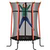 HOMCOM Tappeto Elastico per Bambini con Ingresso a Cerniera e Pali Imbottiti, Ø163.5x190 cm, Rosso