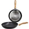TOGNANA PORCELLANE Tognana Premium Black, Set 2 Padelle da 24 e 28 cm