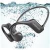 BEARTAIN Cuffie Conduzione Ossea, Cuffie da Nuoto IP68 Cuffie Auricolari Aperte Impermeabili, Cuffie Sportive Bluetooth Wireless, Memoria 32G Lettore MP3 Per Nuoto, Corsa, Ciclismo, Subacquee