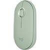 Logitech Pebble Mouse Wireless, Bluetooth o 2,4 GHz con Mini Ricevitore USB, Silenzioso, Mouse per ‎Computer Sottile, Clic silenziosi, per PC/Mac/Laptop/iPadOS/Chromebook - Verde