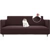 BellaHills Impermeabile Copridivano Grande 3 Posti Con Braccioli(215-250cm), Super Elasticizzato Copri Divano, Copridivani Antiscivolo Antimacchia, Universale Sofa Cover Moderno, Marrone