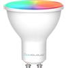 Homcloud Faretto LED wifi Smart GU10 Wi-Fi Intelligente dimmerabile, Multicolore + Bianco caldo, 5.5W ad incasso per Lampade e Applique, controllo con APP, Smart Life, Alexa o Google