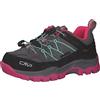 CMP Kids Rigel Low Trekking Shoes Wp, Scarpe da trekking Unisex - Bambini e ragazzi, Cemento Pink Fluo, 28 EU