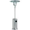 DEODATO Stufa a fungo Ares a gas GPL in acciaio colore cromo potenza 13 KW con ruote