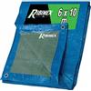 Ribimex Telo di Protezione Leggero Impermeabile 6x10 m in Polietilene, Occhielli in Alluminio, Resistente agli Agenti Atmosferici, Ideale per Uso Domestico e Campeggio - PRB06506X10
