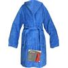 Tex family Accappatoio Azzurro Hi Tech in Spugna di Cotone per Bambini e Bambine con Cappuccio, 400 gr/mq, Made in Italy Bluette (4 Anni)