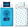 Manchester United MANCHESTER CITY FC Character World - Set copripiumino singolo con motivo Crestcol, reversibile, 2 lati, prodotto ufficiale, con federa coordinata