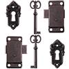 DOITOOL Serratura Armadio Antico: 2 Pezzi Set Di Serrature per Armadietti Con Chiave Antica Di Serratura in Bronzo Stile Vintage per Armadio Gioielli Custodia Trucco Mobili Porta Cassetto S