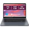 Lenovo IdeaPad Slim 3 Notebook Chromebook Plus 14" FHD (1920x1080), Intel Core i3-N305, 8GB RAM, 256GB SSD, WiFi 6, ChromeOS (compatibile con app Google, Microsoft 365, Adobe)