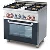LOTUS Cucina a gas - N. 4 Fuochi - Forno elettrico multifunzione - cm 80 x 60 x 90 h