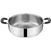 Lagostina Pratica Casseruola in Acciaio 18/10 con Doppie Maniglie in Silicone, Pentola per Induzione, Gas e Forno fino a 210°, 24 cm
