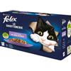 Purina Felix Le Ghiottonerie Le Preferite in Gelatina Multipack con Manzo, Pollo, Salmone e Tonno 12 bst da 85 gr