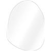 Navaris Specchio da Parete Decorativo - Specchio Bagno da Muro 75 x 55 cm - Specchietto Pensile Design Moderno Ondulato - Vetro Spesso 3 mm - Senza Cornice