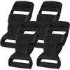 XIAOJING0 4 Pezzi Fibbia Zaino 20mm, Fibbia a Scatto Doppie Regolabile, Ricambi Chiusura Zaini, Zaino Fibbia di Ricambio per Zaino, Cucito, Borsoni, Accessori, No Cucito (Nero)