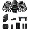 HOVERAir X1 PRO Action Cam Volante, drone 4k pieghevole con 10+ Modalità di Volo Completamente Automatiche, 42 KM/H Velocità di Follow, Vola Ovunque con OmniTerrain(Combo Sci)
