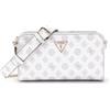 GUESS Borsa a tracolla da donna, design con logo monogramma, colore bianco, tracolla regolabile, bianco